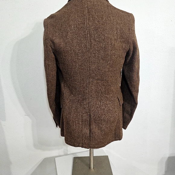 Rugby Ralph Lauren Textured Brown Blazer Suit Jacket - Picture 16 of 16